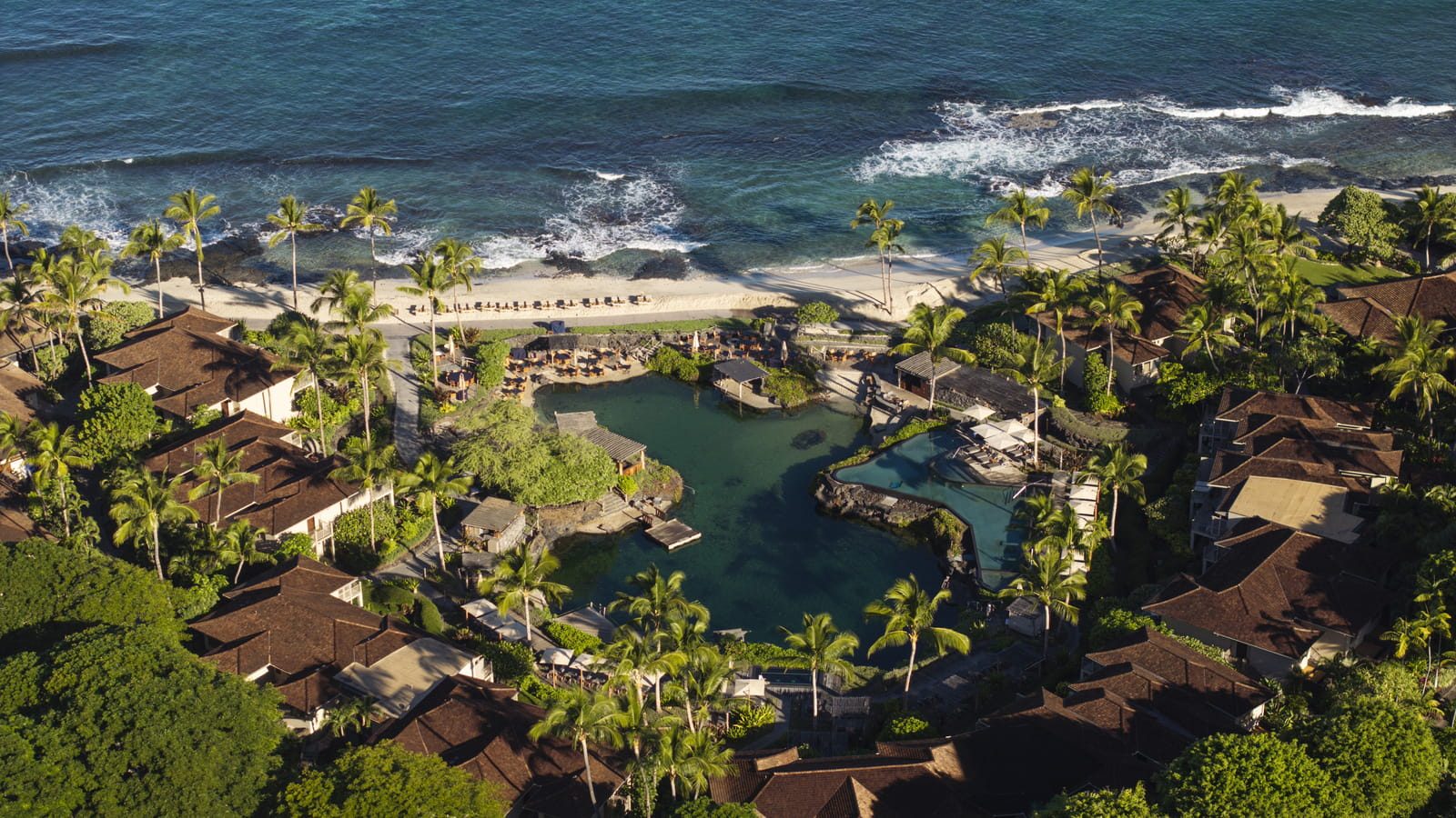 A hotel pool in Hawaii